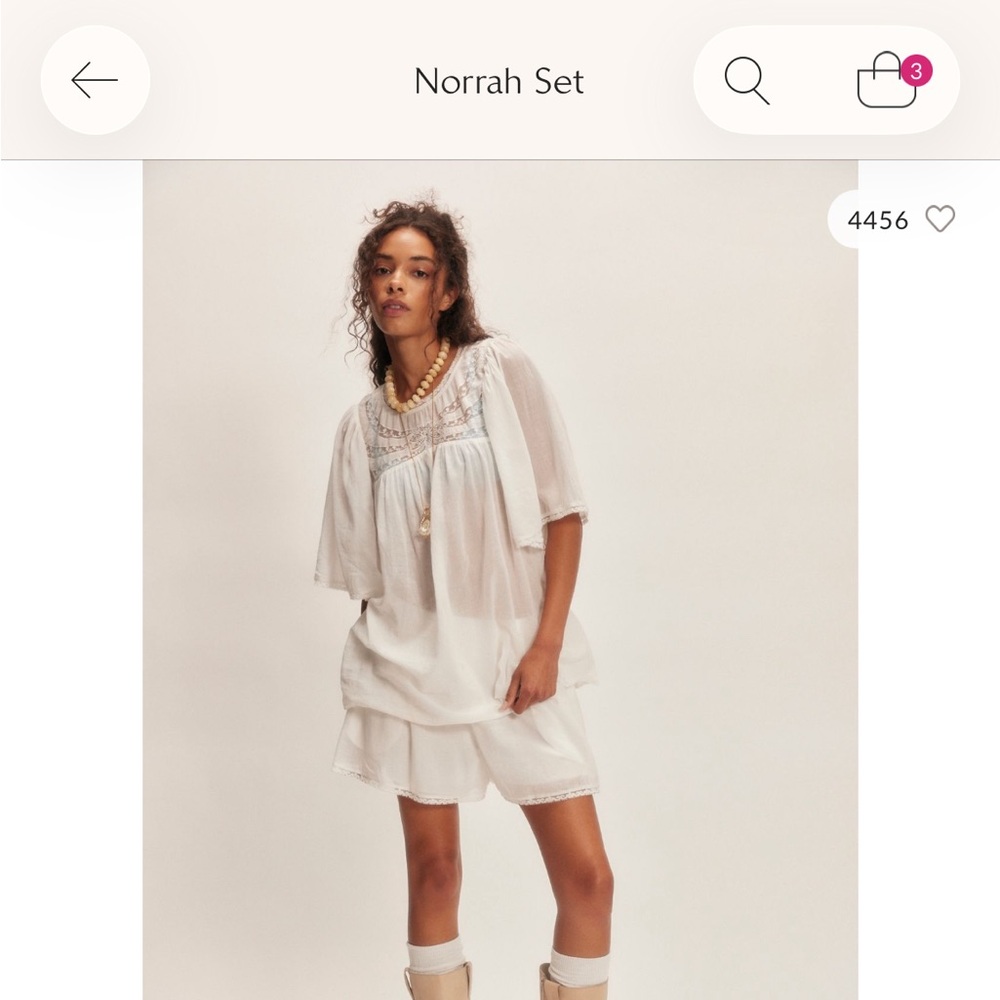 Free people norrah set size L white